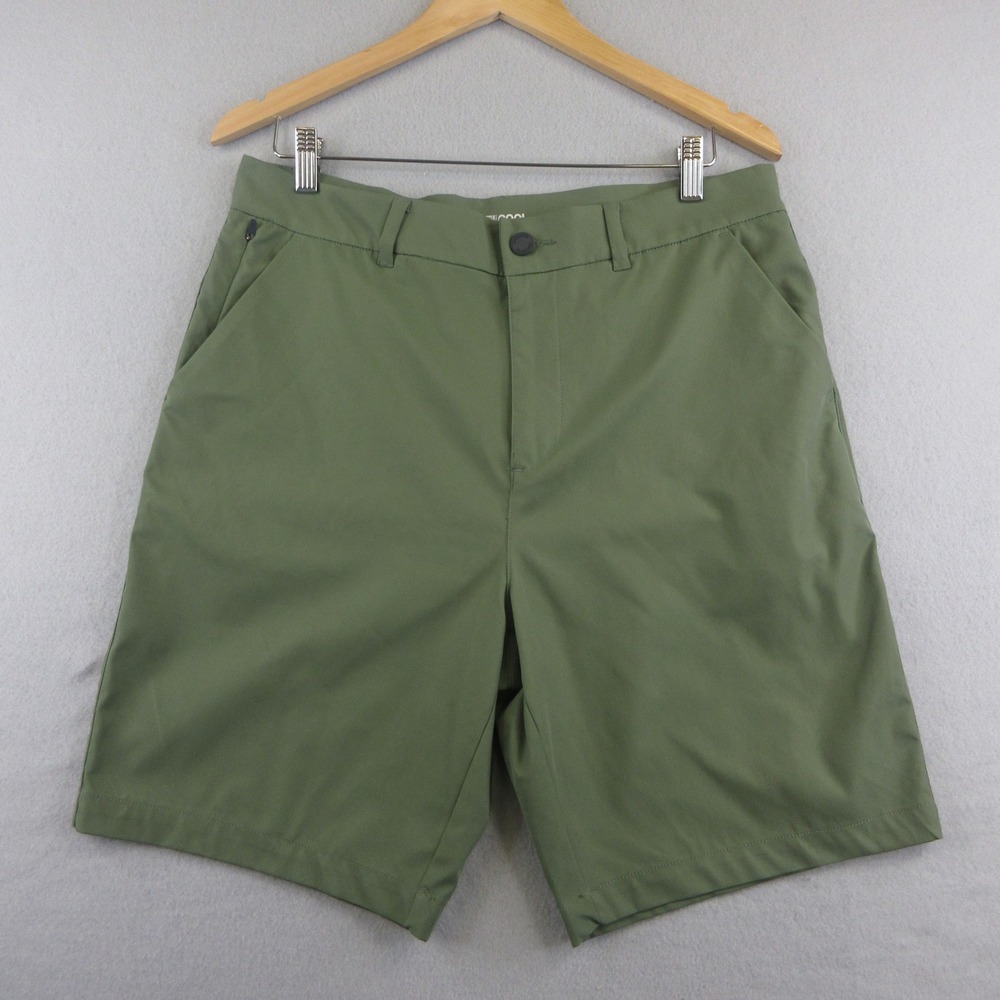 32 Degrees Cool Shorts Mens 34 Olive Green Performance Stretch Golf Casual